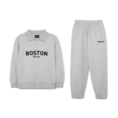 Bộ Quần Áo Nỉ MLB Size Kid Màu Xám