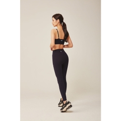 Bộ Áo Bra Và Quần Legging NERDY FIT Slim Cotton Màu Đen