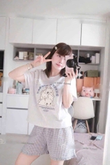 Bộ quần kẻ thỏ bunny