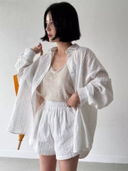 Bộ ren trắng lỗ thoáng