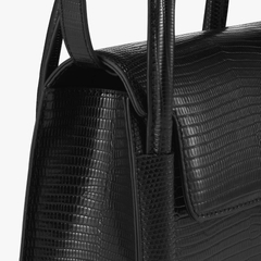 Túi Xách Tay Find Kapoor Marty Bag Crinkled Da Rắn Màu Đen