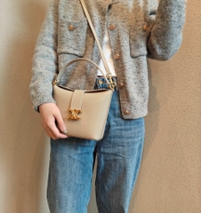 Túi Cầm Tay Celine Remake Korea Mini Bucket Da Bê Non 14cm
