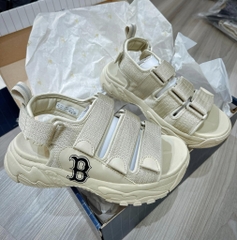 Dép Sandal MLB Triple Logo Chữ B 3ASDCSS33-43BGS Màu Be