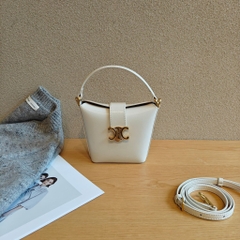 Túi Cầm Tay Celine Remake Korea Mini Bucket Da Bê Non 14cm