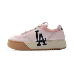 Giầy MLB Chunky Wide Logo LA Hồng Đế Nâu