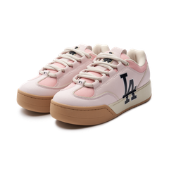 Giầy MLB Chunky Wide Logo LA Hồng Đế Nâu