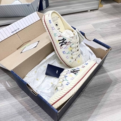 Giày Mule MLB Monogram Logo NY 32SHSM111-50W Màu Trắng