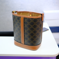 Giỏ Xách Celine Bucket Trompie Da Bò Màu Canvas