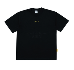 Áo Phông ADLV Basic Logo Chữ Vàng Màu Đen