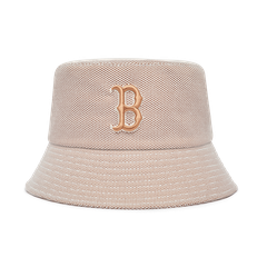 Mũ Vành Kẻ MLB Logo Chữ B Màu Be