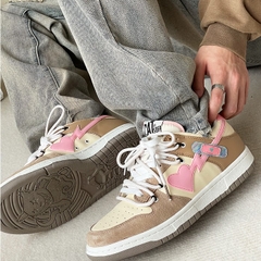 Giầy Sneaker Catsofa Miếng Dán Urgo Màu Hồng