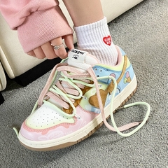 Giầy Sneaker Catsofa Loang Màu Hồng