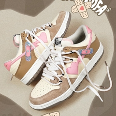 Giầy Sneaker Catsofa Miếng Dán Urgo Màu Hồng