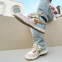 Giầy Sneaker Catsofa Loang Màu Hồng