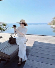 Quần lanh trắng dài Hàn quốc