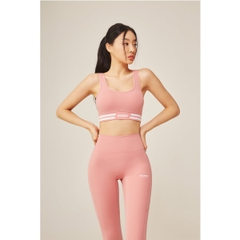 Bộ Áo Bra Và Quần Legging NERDY FIT Active Slim Cotton Màu Hồng