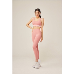 Bộ Áo Bra Và Quần Legging NERDY FIT Active Slim Cotton Màu Hồng