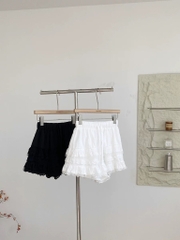 Quần short ren giả váy xếp tầng Hàn Quốc