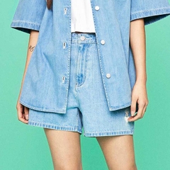 Quần Shorts Nữ MLB Denim NY 3FDPH0133-50SBL Màu Xanh Nhạt