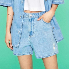 Quần Shorts Nữ MLB Denim NY 3FDPH0133-50SBL Màu Xanh Nhạt