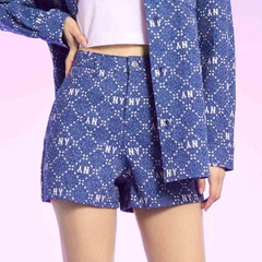 Quần Shorts Nữ MLB Monogram Denim NY 3FDPM0533-50INS Màu Xanh