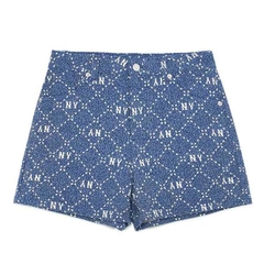 Quần Shorts Nữ MLB Monogram Denim NY 3FDPM0533-50INS Màu Xanh