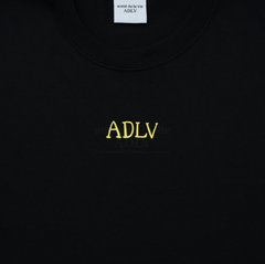 Áo Phông ADLV Basic Logo Chữ Vàng Màu Đen