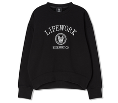 Áo Nỉ Lifework Logo Basic Freesize 2023 Màu Đen