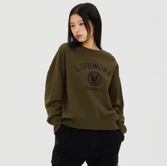 Áo Nỉ Lifework Logo Basic Freesize 2023 Màu Xanh