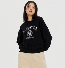 Áo Nỉ Lifework Logo Basic Freesize 2023 Màu Đen