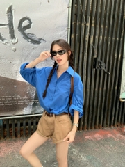 Sơ mi xanh Hàn Quốc