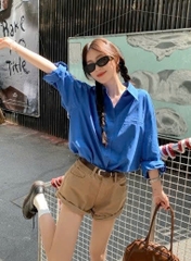 Sơ mi xanh Hàn Quốc
