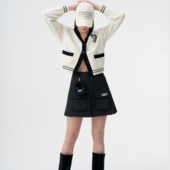 Chân Váy Vải Stretch Angels Màu Đen