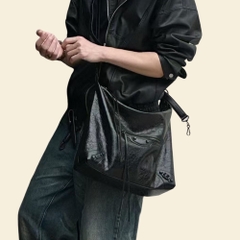 Túi Balenciaga Le City Hobo Bản Hàn Da Bê Size 38cm Màu Đen