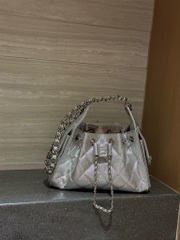 Túi Chanel Bản Hàn Da Caviar Màu Bạc