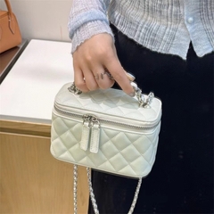 Túi Chanel Korea Vanity Handle Black Remake Korea Da Bò Size 17cm