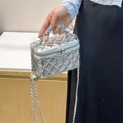 Túi Chanel Korea Vanity Handle Black Remake Korea Da Bò Size 17cm