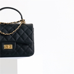 Túi Chanel Remake Hàn Da Caviar 25 cm Màu Đen