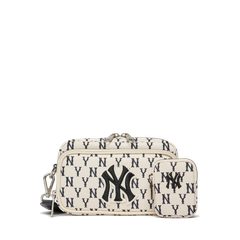 Túi Đeo Chéo MLB Monogram Màu Trắng
