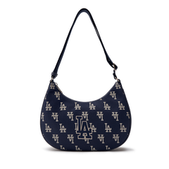 Túi Đeo Vai MLB Hobo Logo LA Size 30 Màu Tím