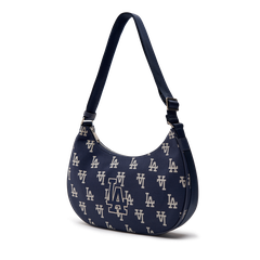 Túi Đeo Vai MLB Hobo Logo LA Size 30 Màu Tím
