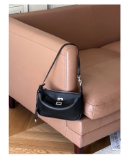 Túi Đeo Vai Rodeo Remake Korea Mini Clutch Màu Đen Khoá Bạc