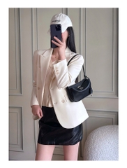 Túi Đeo Vai Rodeo Remake Korea Mini Clutch Màu Đen Khoá Bạc