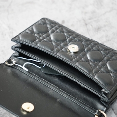 Túi Dior Pochette Lady Bản Hàn Da Cừu 21cm Màu Đen