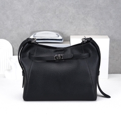 Túi Hobo HM Thiết Kế Hàn Size 32cm Da Bò Togo Màu Đen