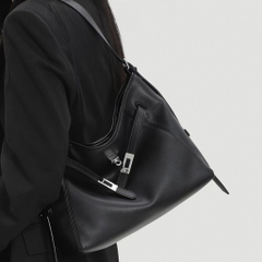 Túi Hobo HM Thiết Kế Hàn Size 32cm Da Bò Togo Màu Đen