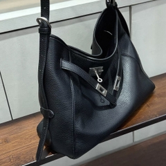 Túi Hobo HM Thiết Kế Hàn Size 32cm Da Bò Togo Màu Đen