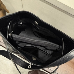 Túi Hobo HM Thiết Kế Hàn Size 32cm Da Bò Togo Màu Đen
