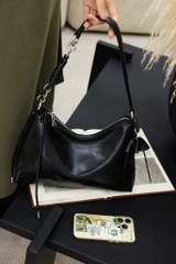 Túi Hobo Shouder Korea Da Bò 30cm Màu Đen
