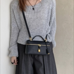 Túi Loro Piana Bản Hàn Da Bò Togo Bản 2025 Logo Vàng